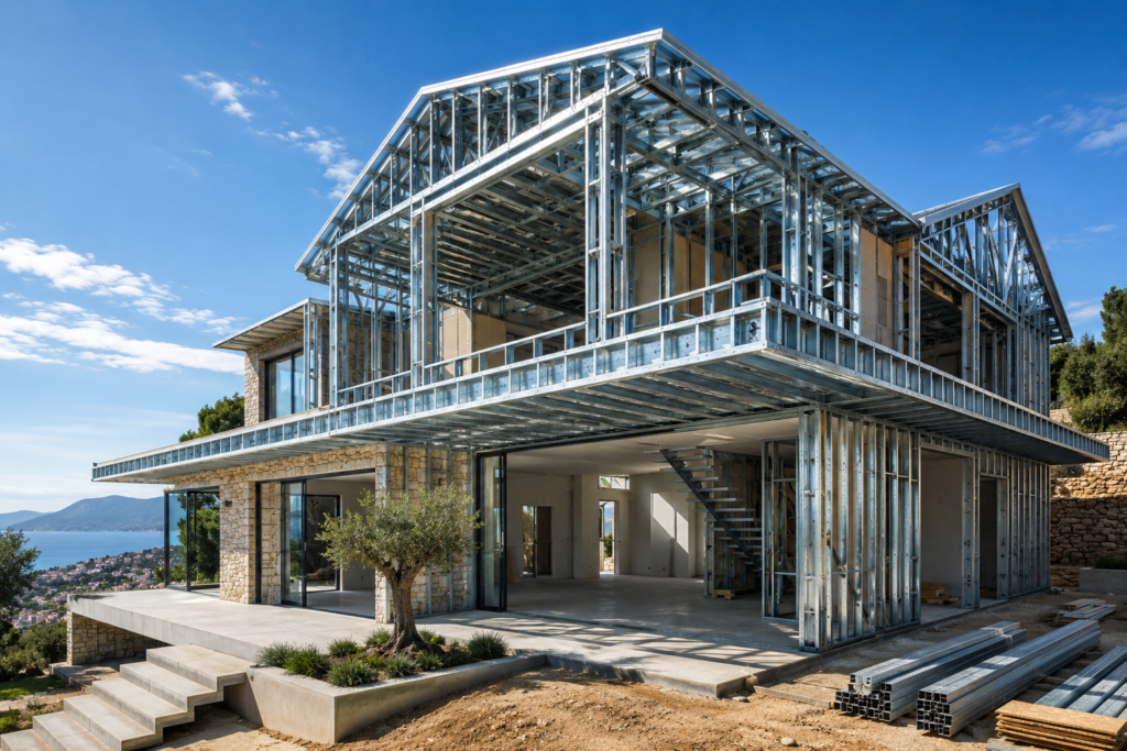 Construction et rénovation en structure métallique légère pour extension et surélévation