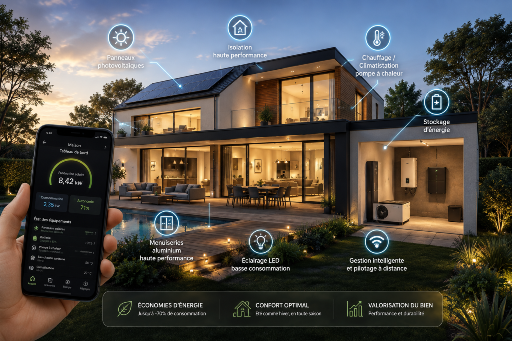 Construction et rénovation : maison intelligente avec domotique et économies d’énergie